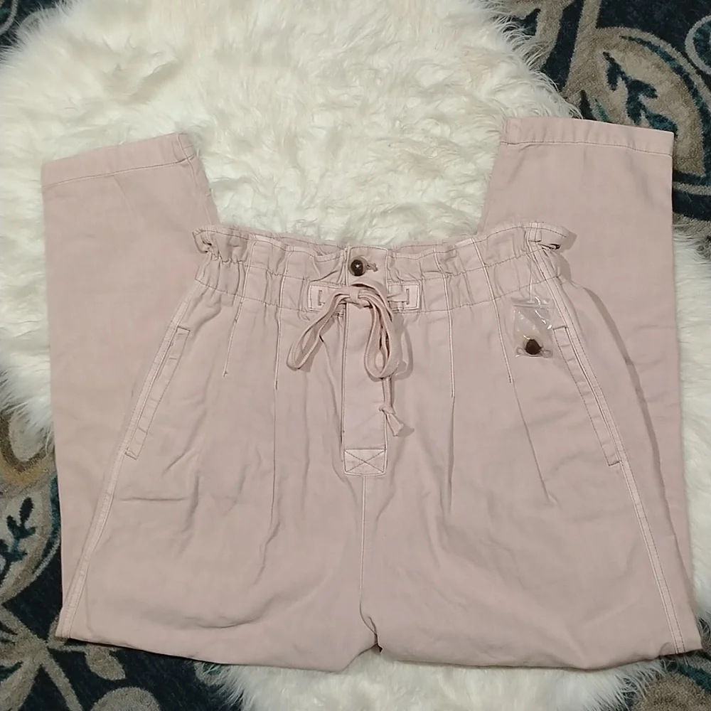 New Free People Margate pants pleated high rise trouser medium - Picture 13 of 13